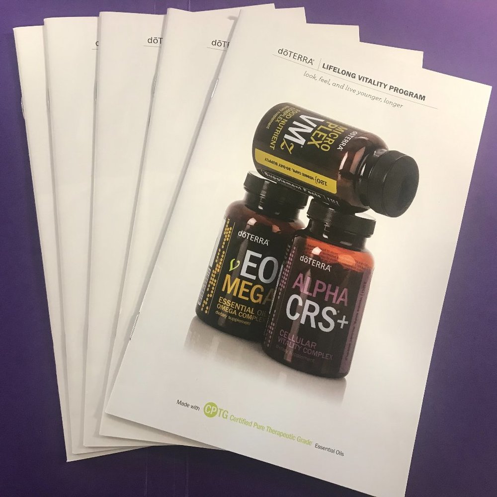 LOT of 5 Doterra LifeLong Vitality Program catalog 23 pages each sales tool